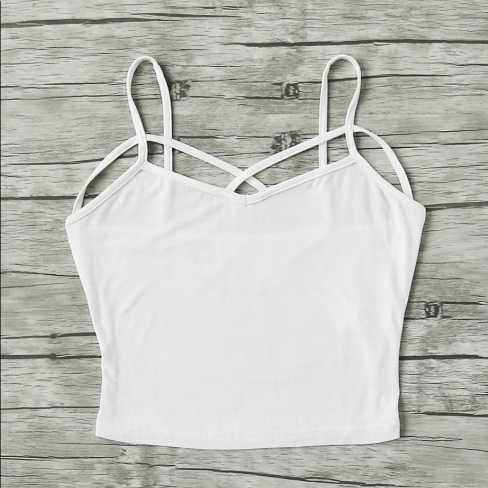 SHEIN white crop tank